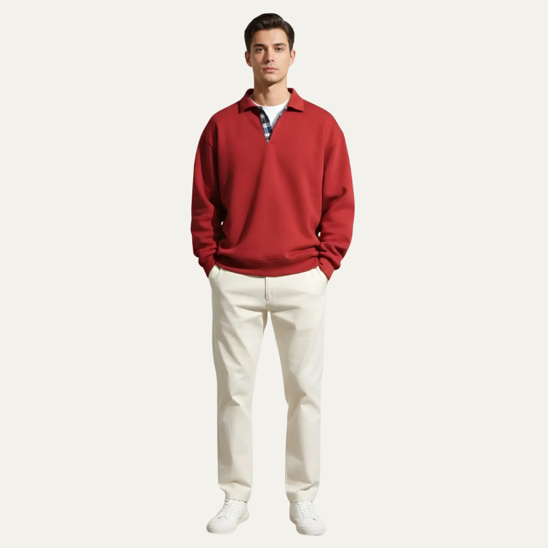 Casual Fit Long Sleeve Polo Shirt