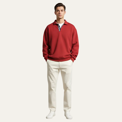 Casual Fit Long Sleeve Polo Shirt