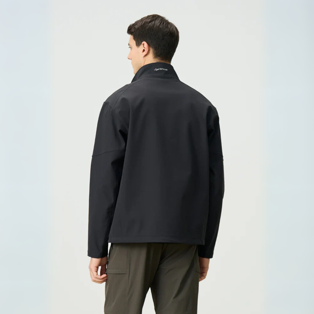Men's Black Leather Bomber Jacket - Classic Oversized Coat