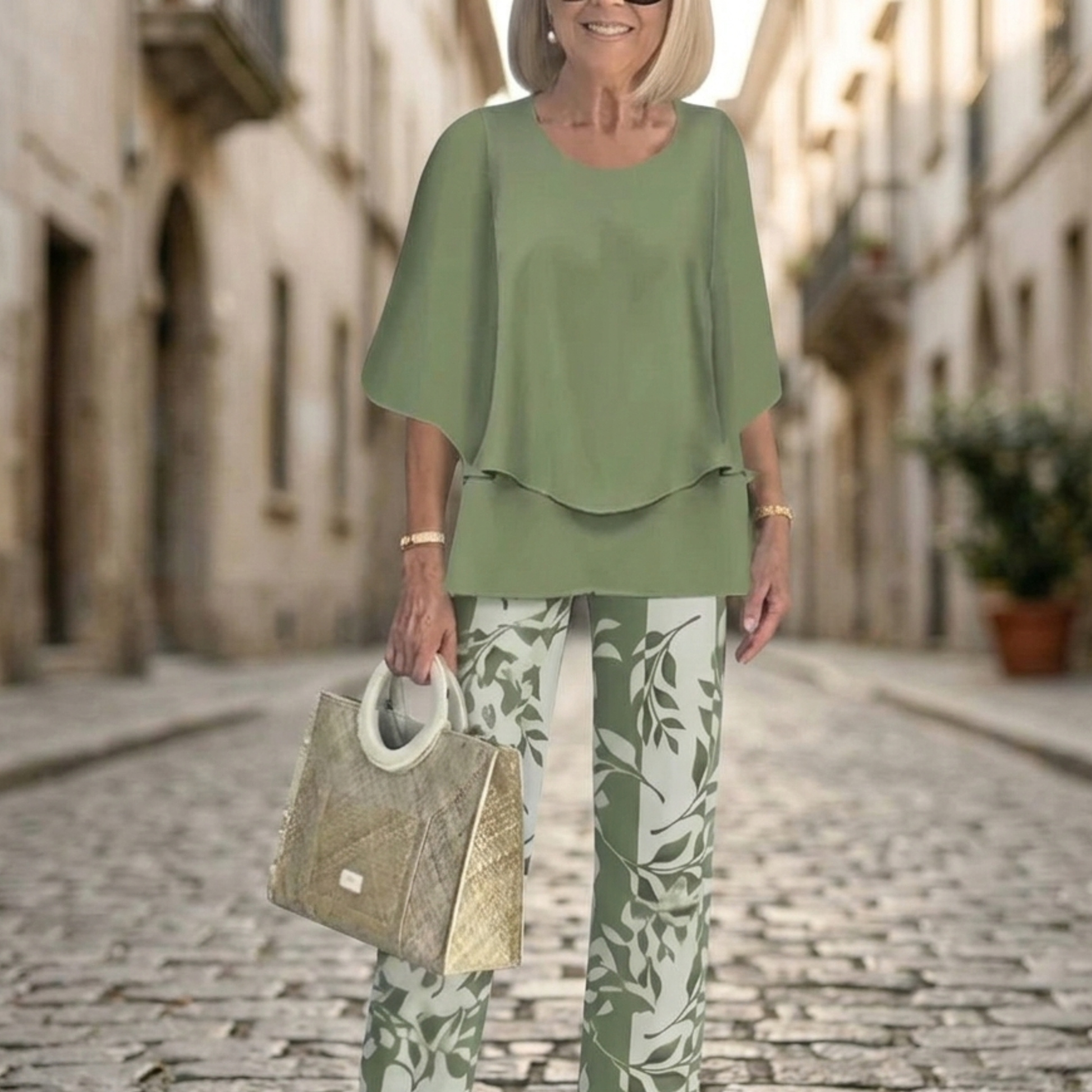 Relaxed Fit 2 Piece Women's Pant Outfit - OutfitLondon