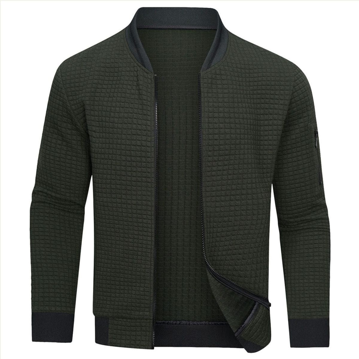 Relaxed Fit Quilted Zip Jacket