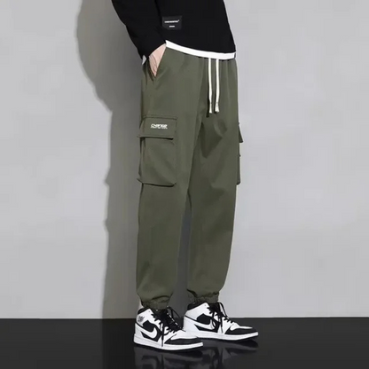 Comfortable Loose Fit Cargo Pants with Stretch Waist