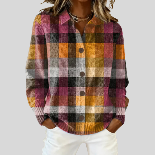 Classic Plaid Button Cardigan - OutfitLondon