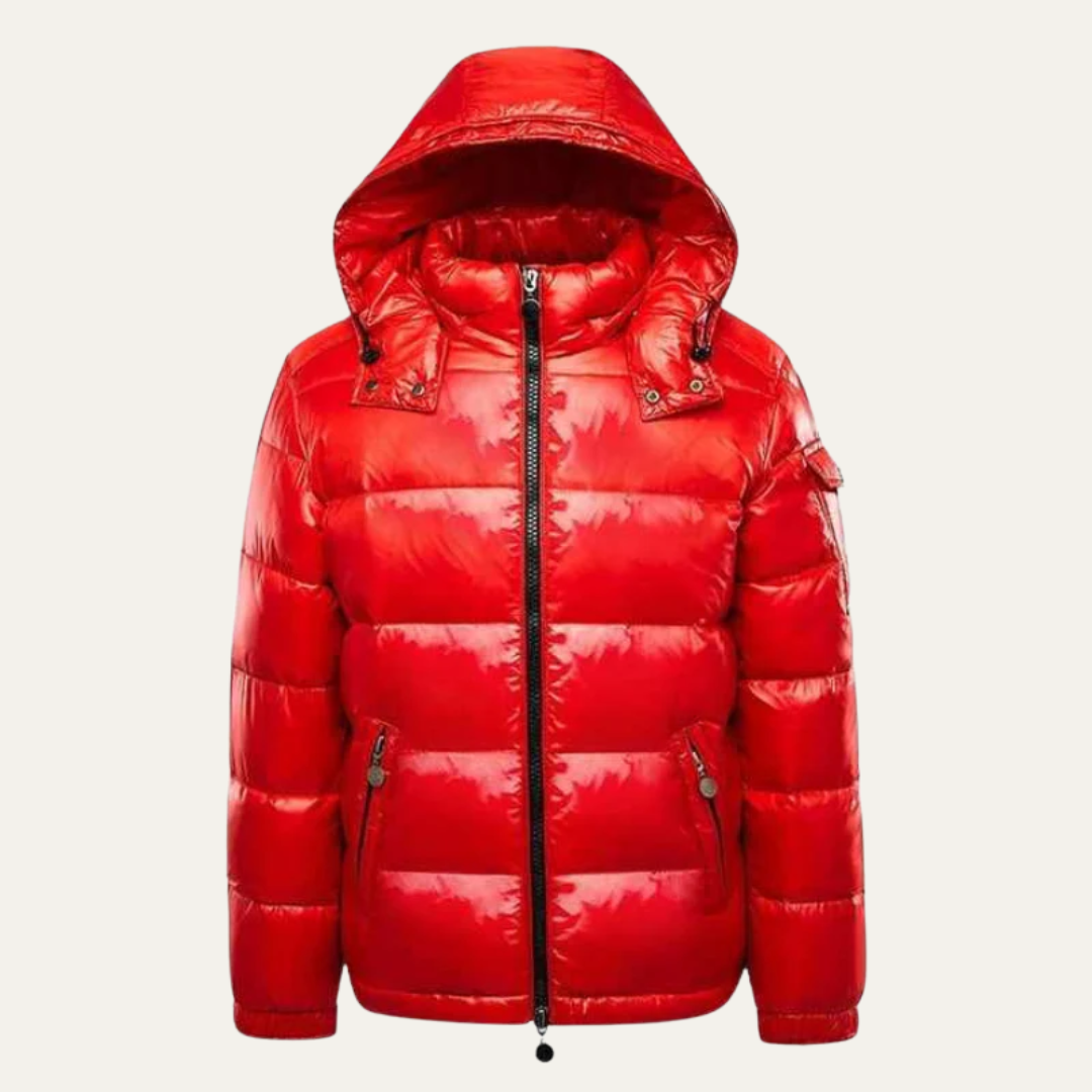 Men's Insulated Parka Jacket with Faux Fur Trim