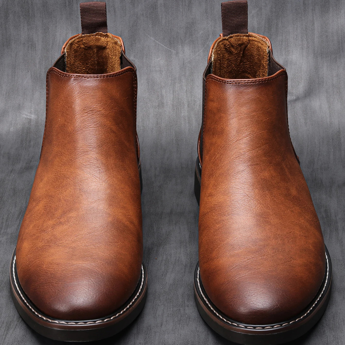 Brown Leather Men's Chelsea Ankle Boots