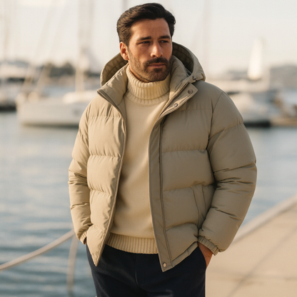 Warm Waterproof Men's Down Puffer Jacket