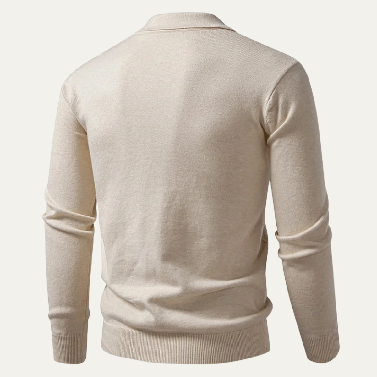 Classic Men's Button Knit Polo Jumper