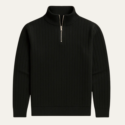 Men's Thermal Quarter Zip Fleece Sweater