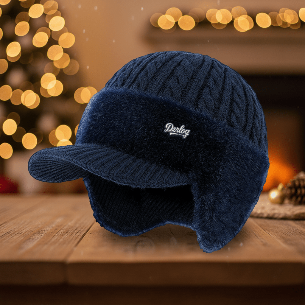Warm Fleece Beanie with Earflaps for Men