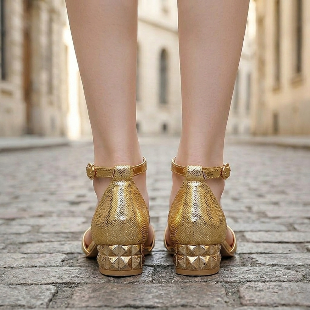 Ladies Comfortable Low Heel Sandals Open Toe Shoes
