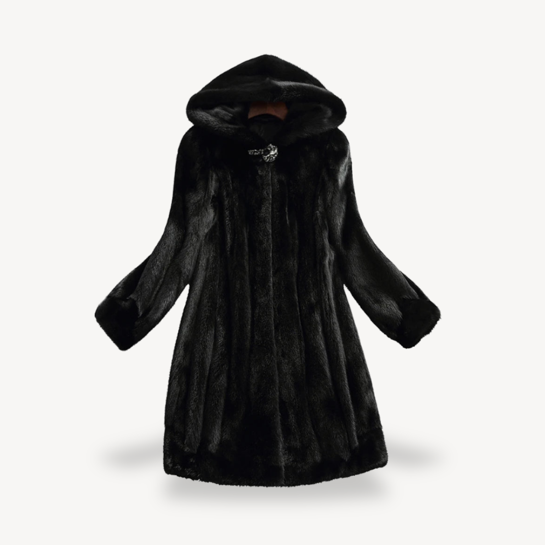 Ladies Warm Faux Fur Parka Coat Long Sleeve - OutfitLondon