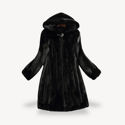 Ladies Warm Faux Fur Parka Coat Long Sleeve - OutfitLondon