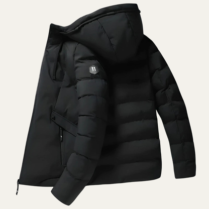 Warm Men's Full Zip Padded Parka Jacket