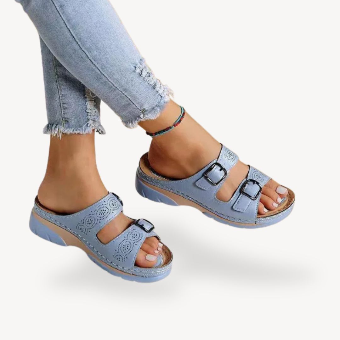 Supportive Soft Strap Sandals for Women PU