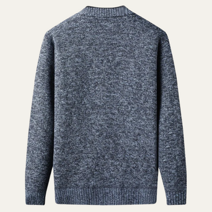 Cozy Men's Crew Neck Winter Cardigan Sweater