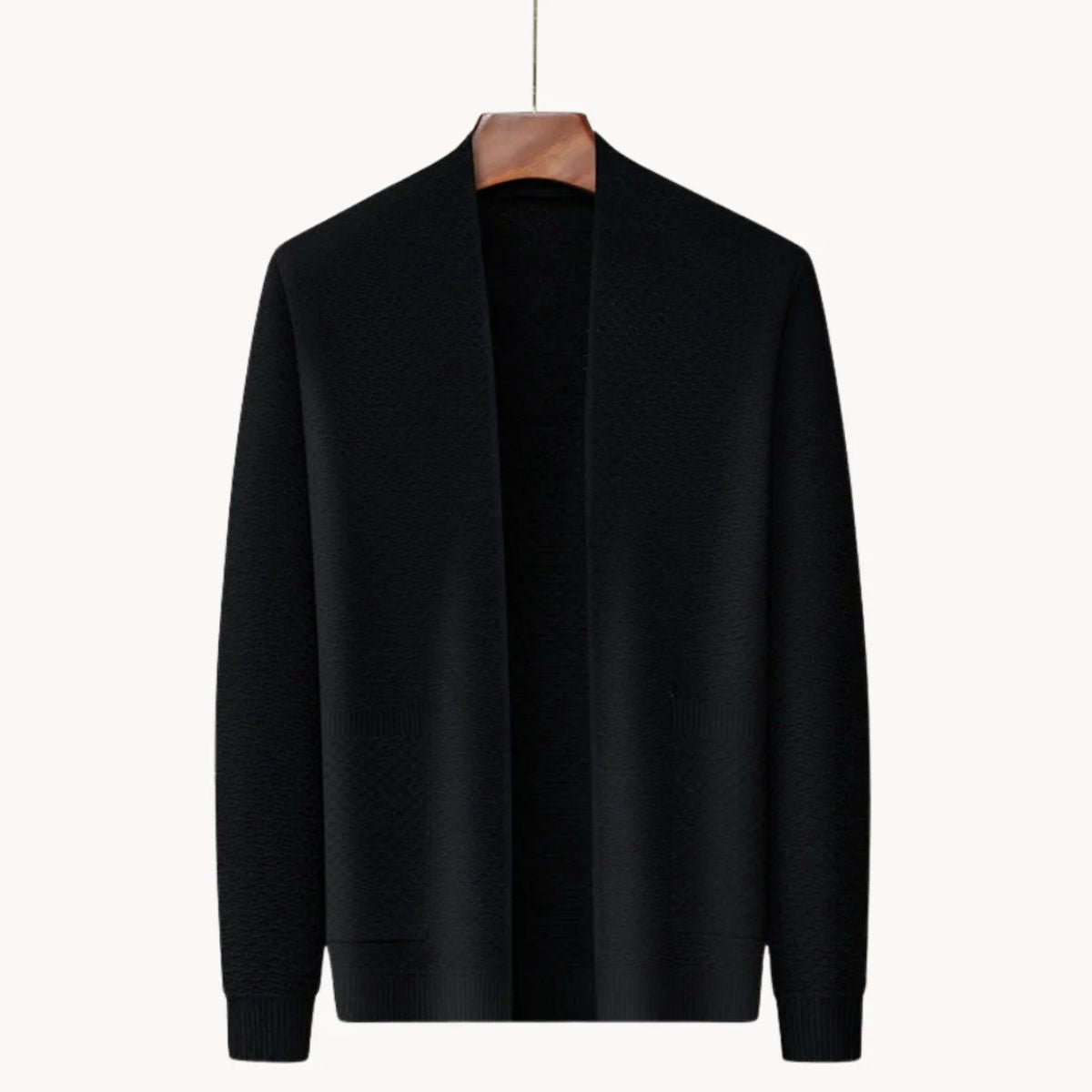 Relaxed Fit Men's Open Front Cardigan Sweater
