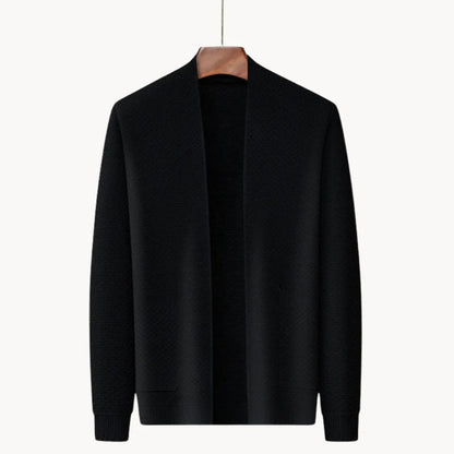 Relaxed Fit Men's Open Front Cardigan Sweater