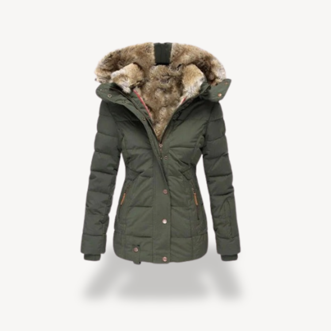 Soft Faux Fur Parka Coat for Women