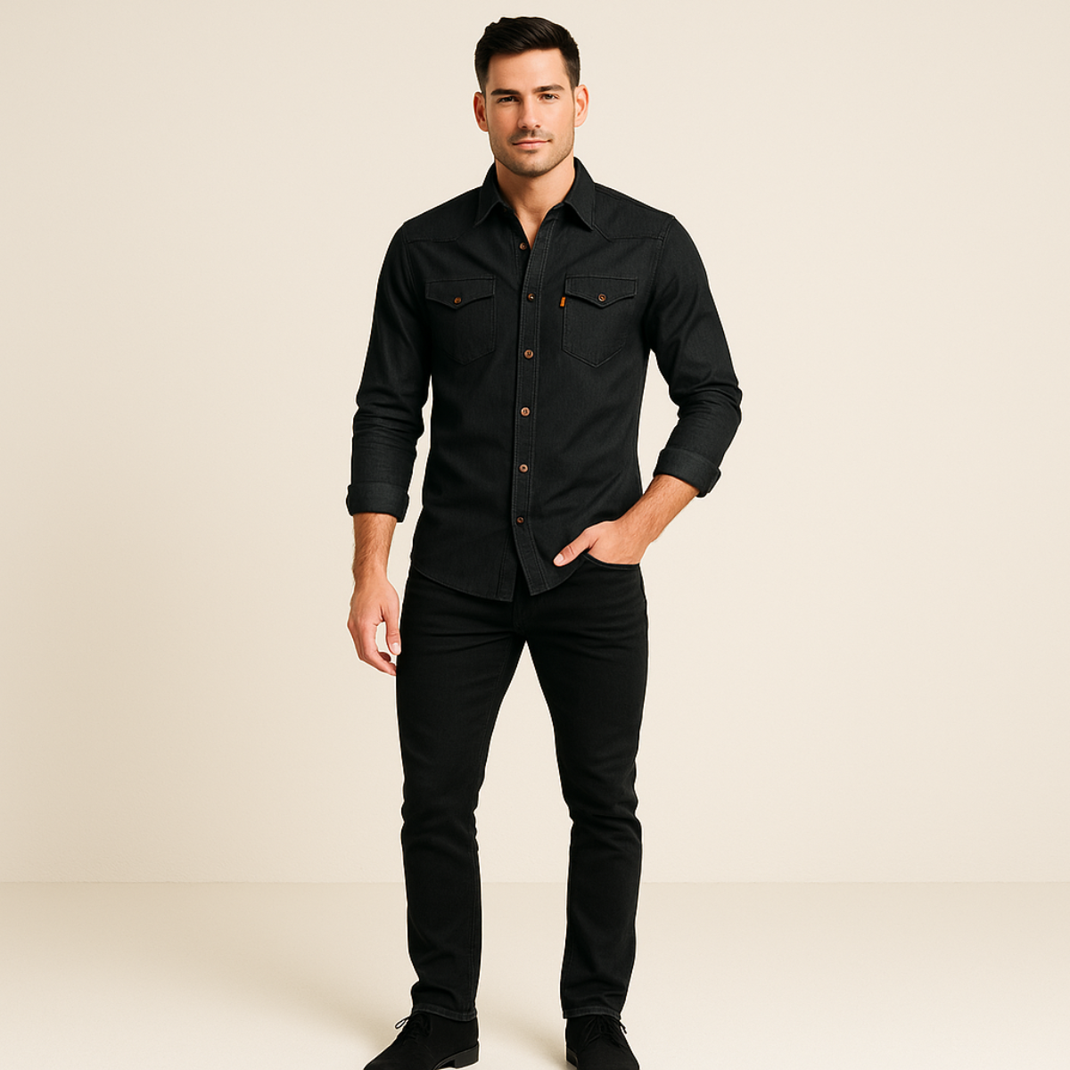 Classic Blue Jeans Shirt for Men