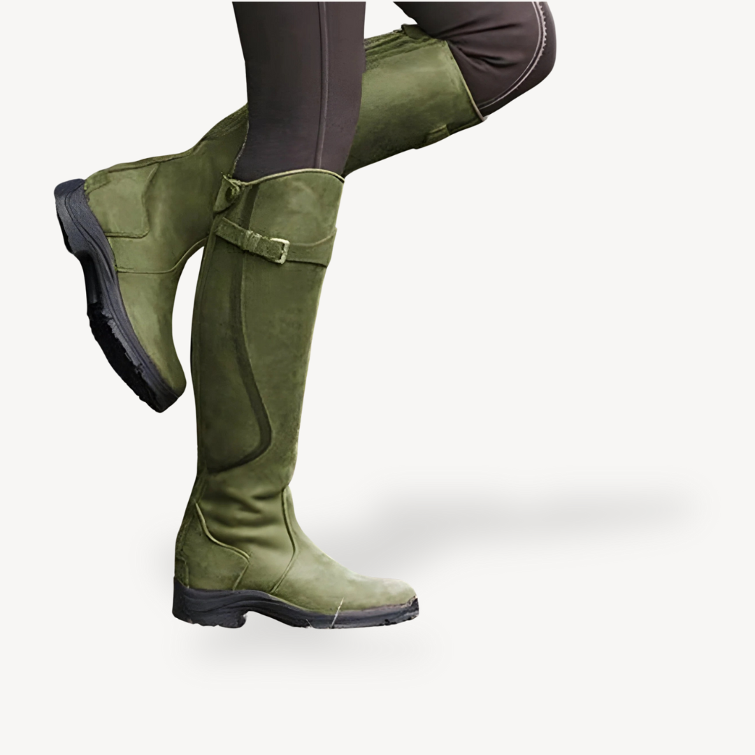 Comfortable Faux Leather Equestrian Boots for Women
