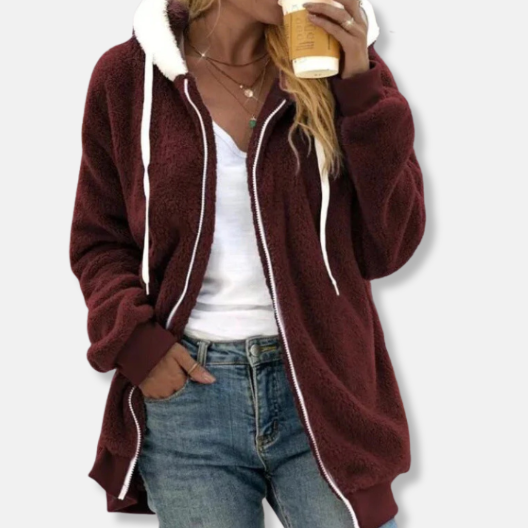 Relaxed Fit Zip Up Hoodie Jacket - OutfitLondon