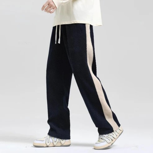 Relaxed Fit Men's Jogger Sweatpants with Side Panels