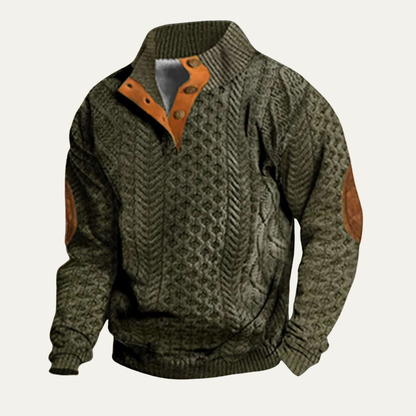 Men's Warm Padded Fleece Neck Sweater