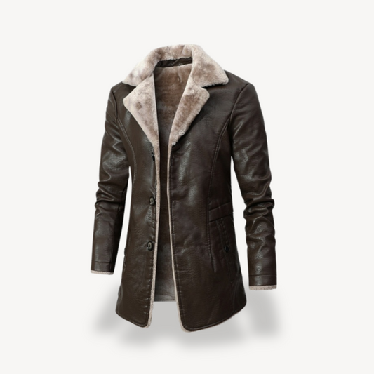 Synthetic Leather Biker Jacket Men - OutfitLondon