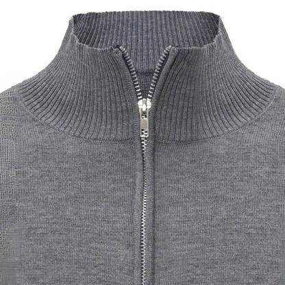 Men's Charcoal Quarter Zip Pullover Sweater