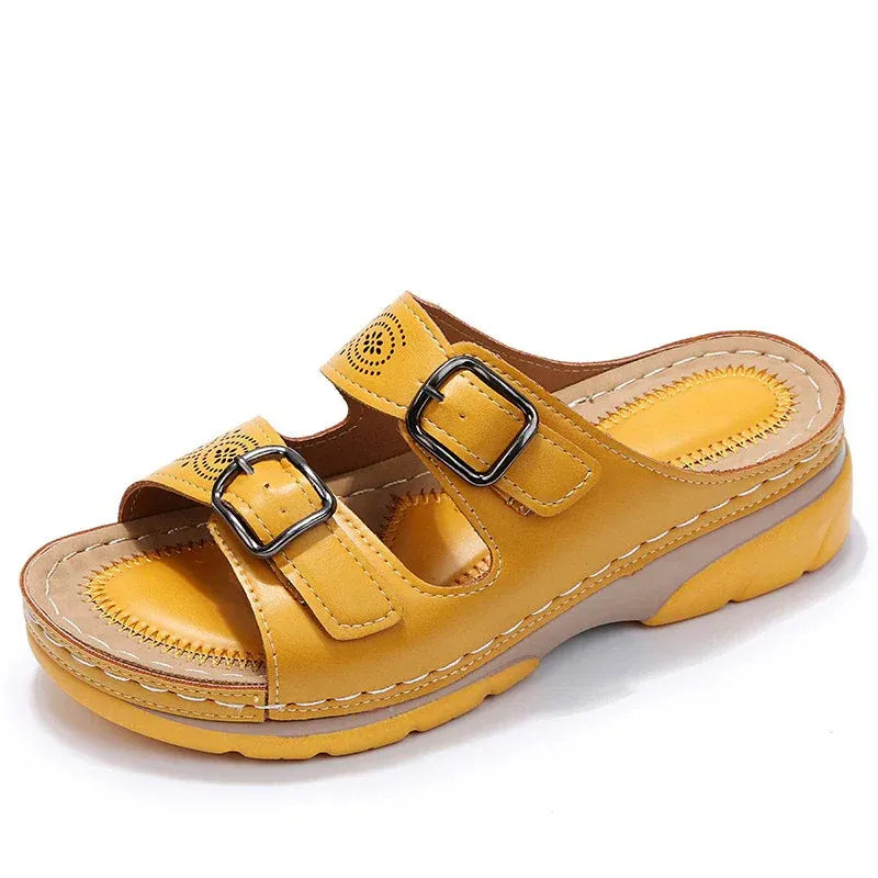 Supportive Soft Strap Sandals for Women PU