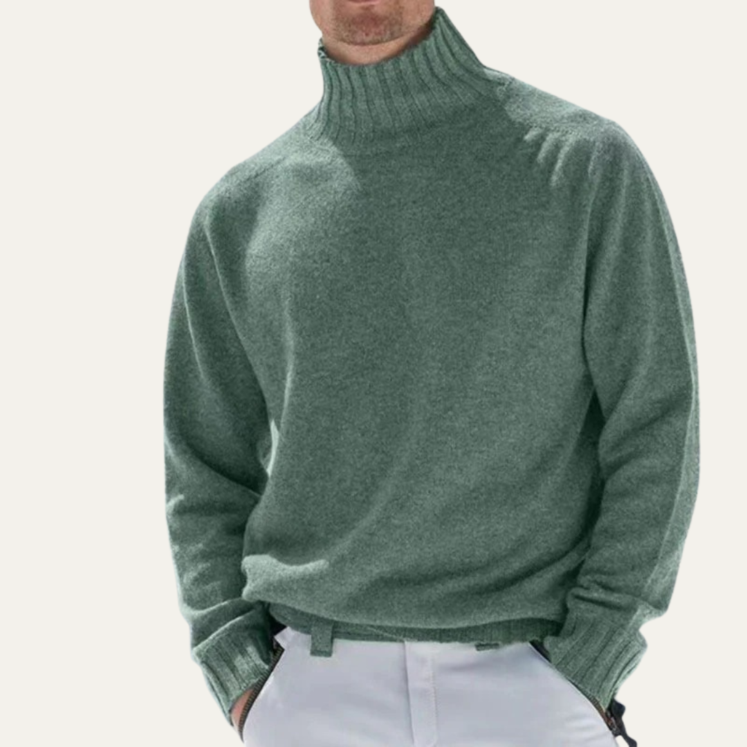 Classic Crew Neck Wool Knit Sweater