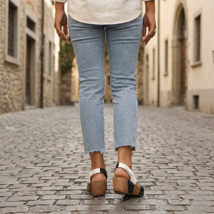 Elegant High Heel Summer Crossband Flat Sandals