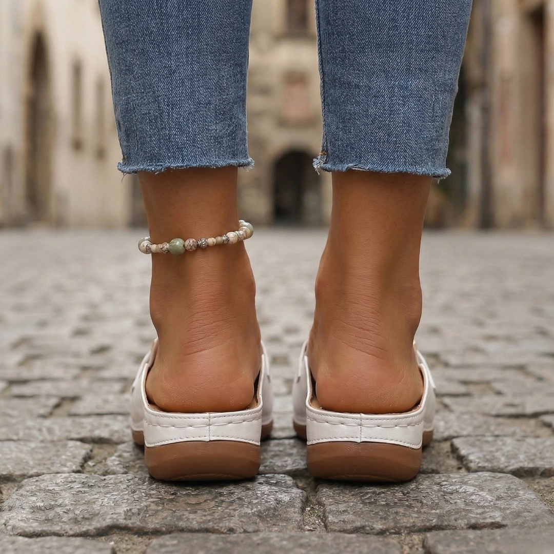 Elegant Open Toe Summer Slide Sandals Comfortable Flat Shoes