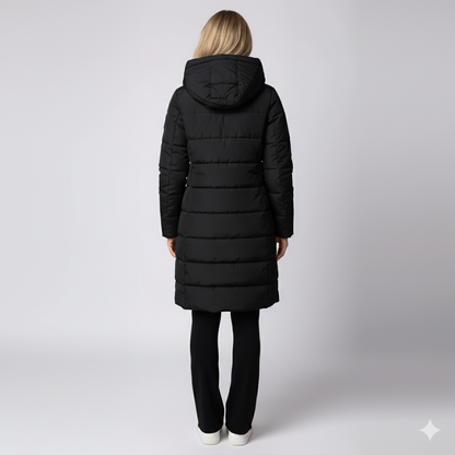 Warm Padded Women's Parka Coat with Hood