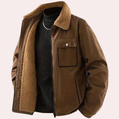 Warm Fleece Lined Mens Winter Parka Coat
