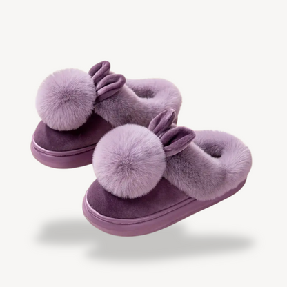 Cozy Women's Plush Bunny Slipper Socks