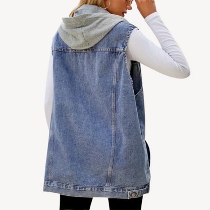 Women's Casual Blue Jean Vest