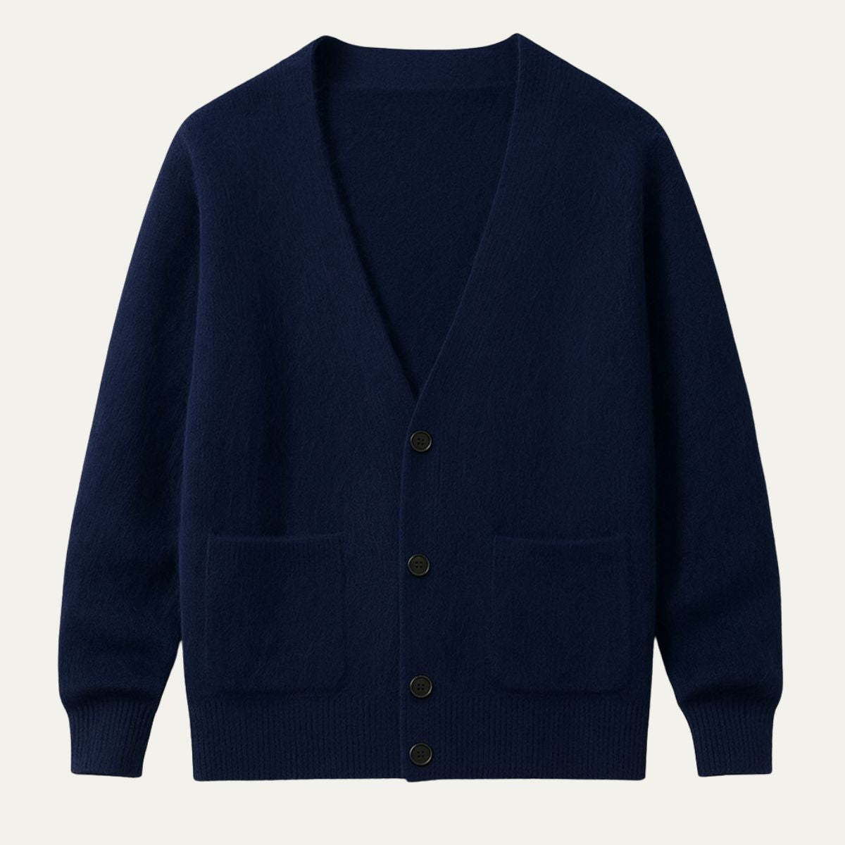 Soft Men's Button Front Crew Neck Sweater Cardigan