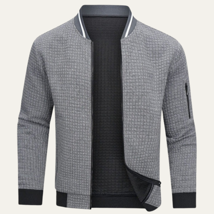 Men's Padded Quilted Zipper Jacket