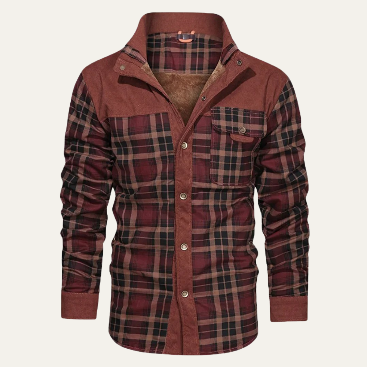 Men's Cozy Plaid Insulated Winter Jacket - OutfitLondon