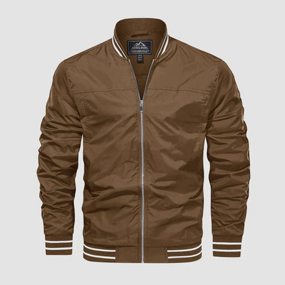 Men's Vintage Style Stripe Bomber Jacket
