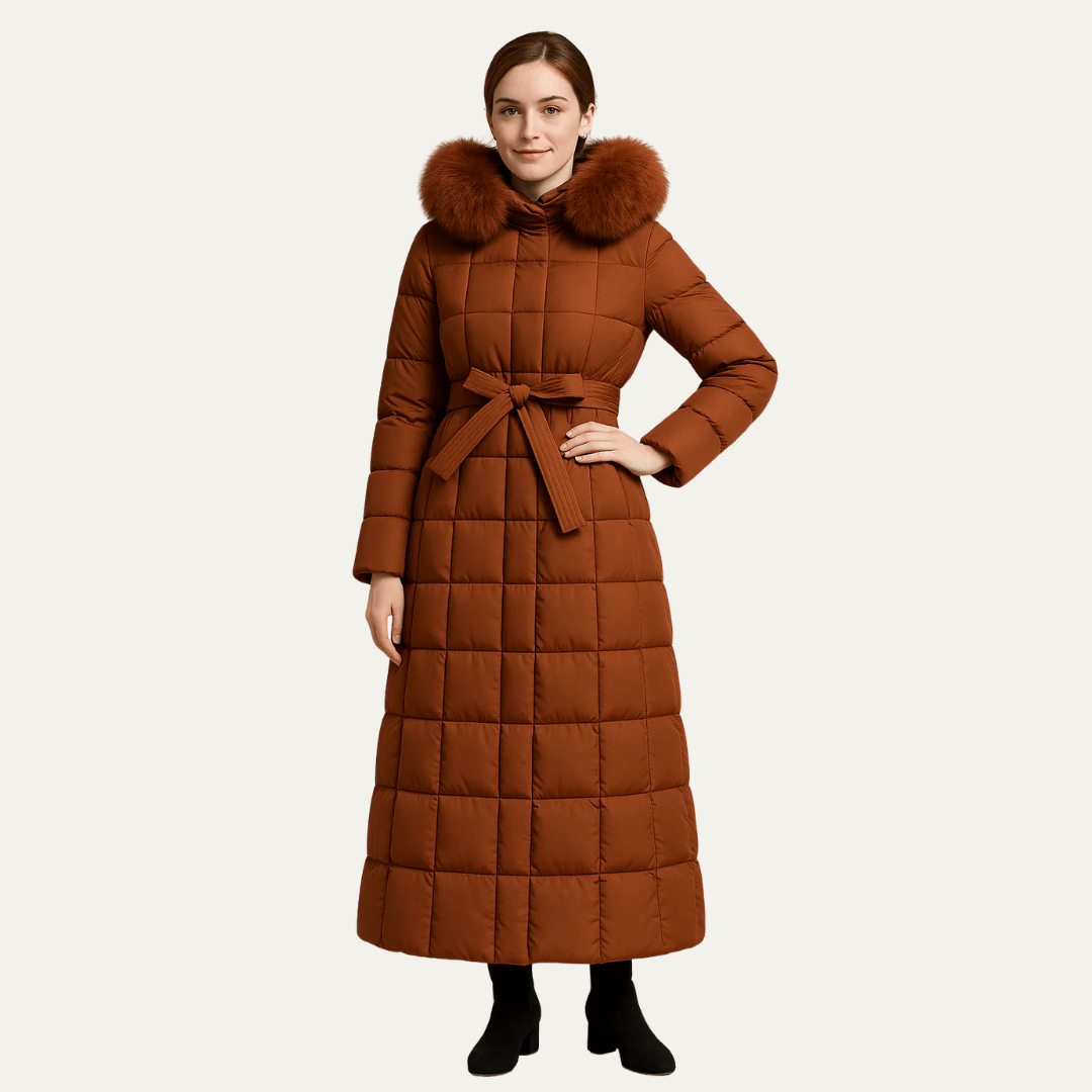 Ladies Long Padded Down Coat