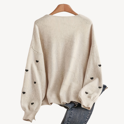 Women's Floral Pattern Soft Cardigan Sweater