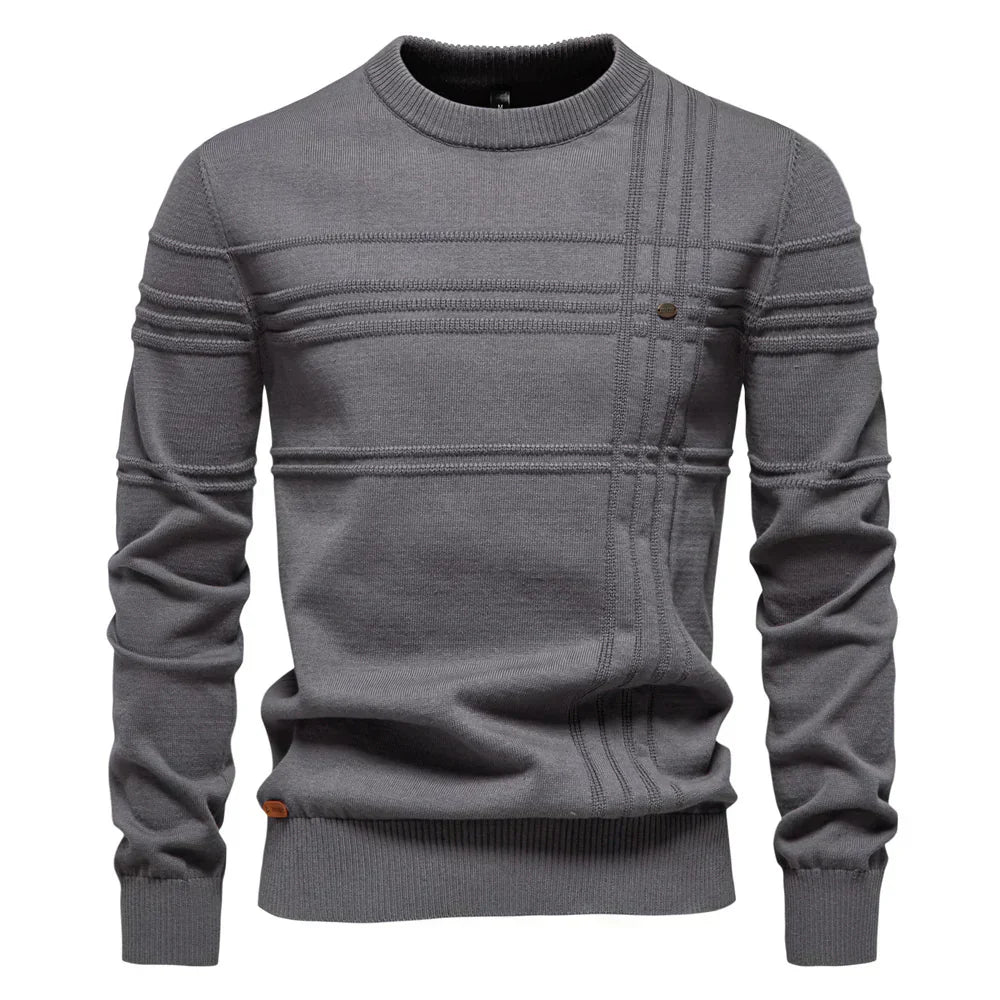 Classic Men's Patterned Crew Sweater