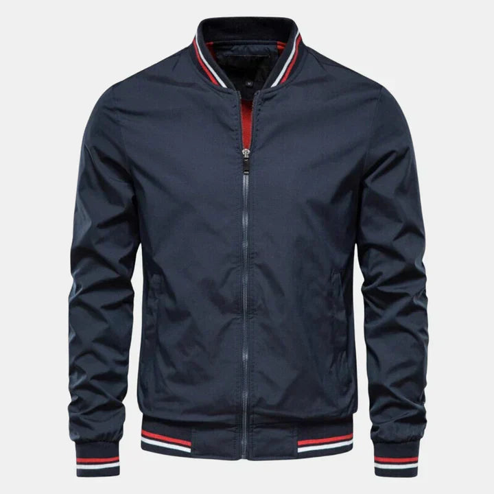 Stylish Men's Leather Bomber Jacket