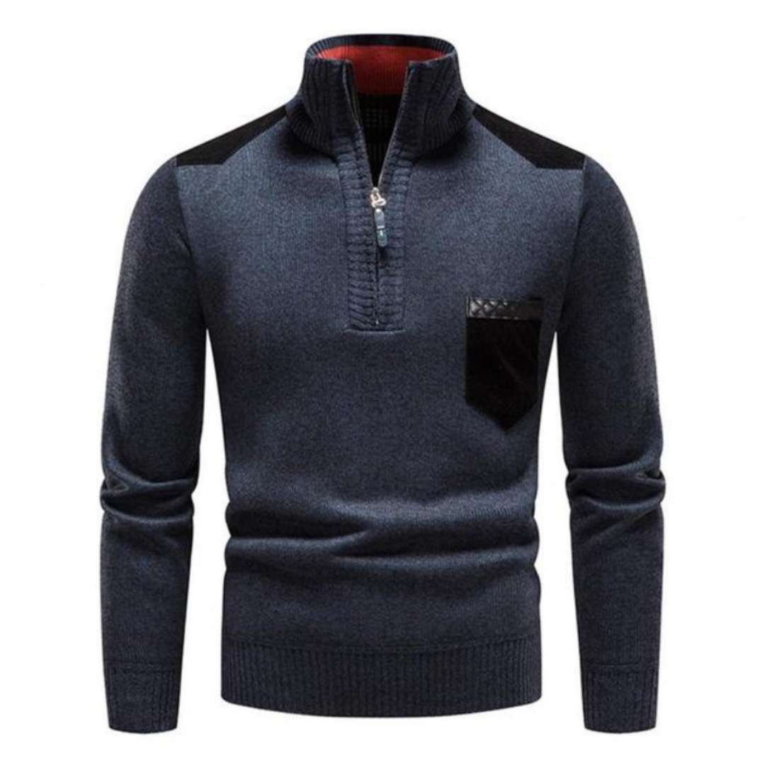 Relaxed Fit Men's Zip Up Sweater