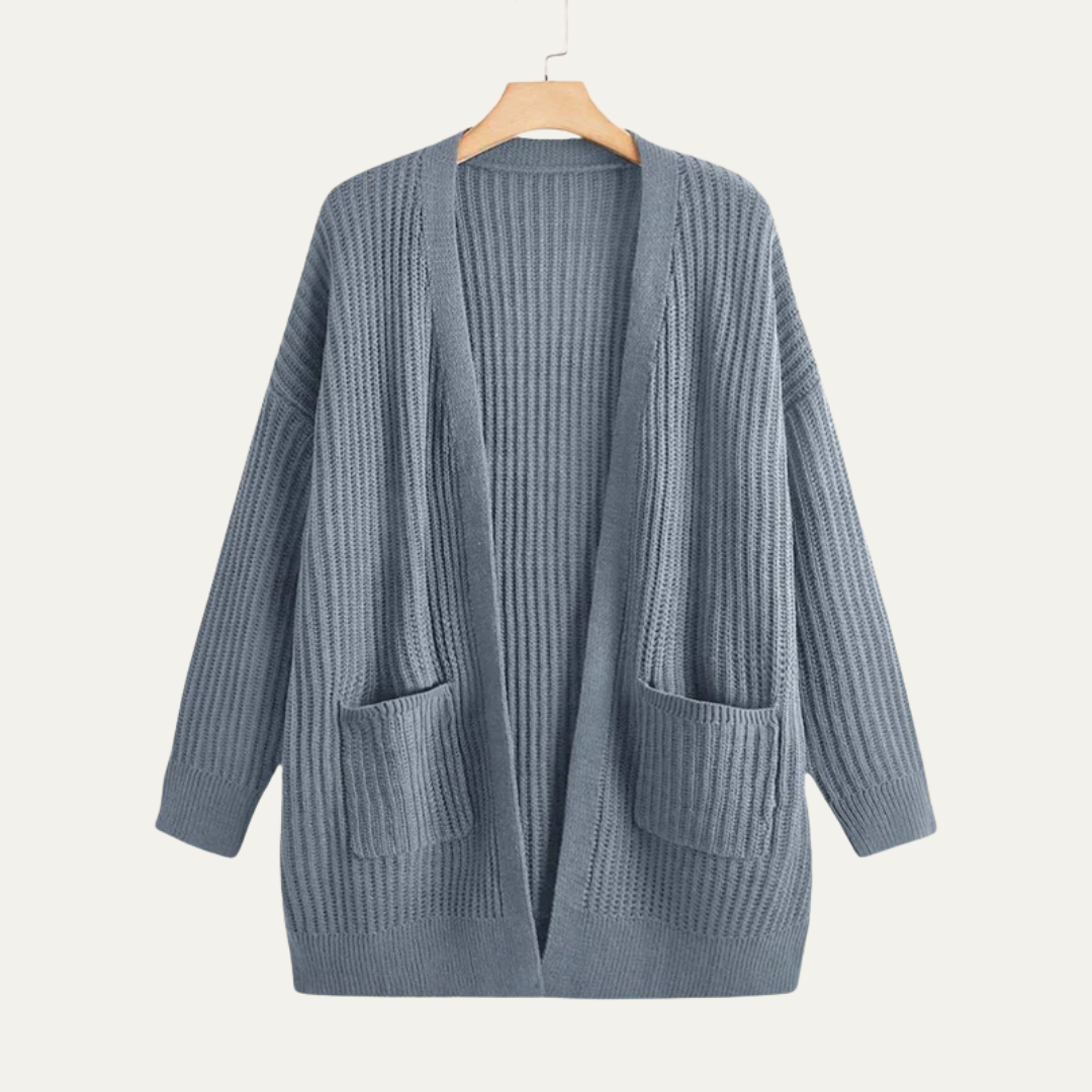 Soft Oversized Ribbed Women's Cardigan
