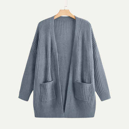 Soft Oversized Ribbed Women's Cardigan