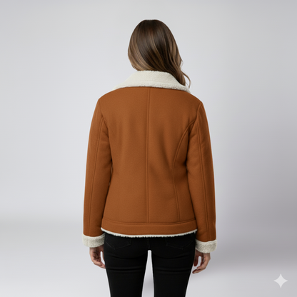 Warm Women's Parka Jacket with Fleece Lining