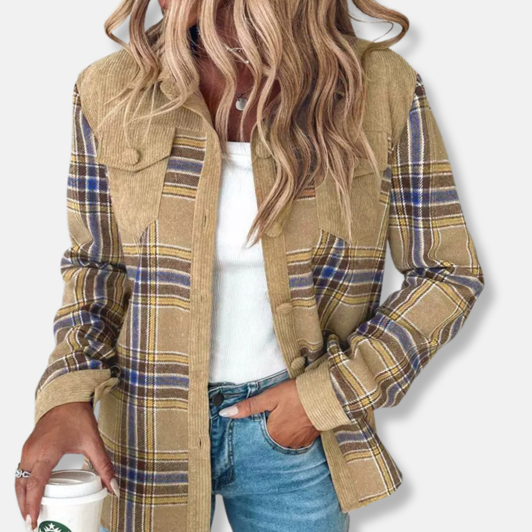 Women's Plus Size Coat with Zebra Print Sleeves